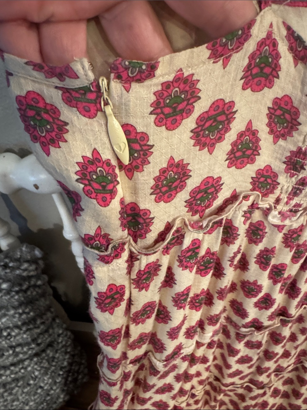 Juicy Couture Cream and Pink Printed Tiered Maxi Skirt - Picture 4 of 7